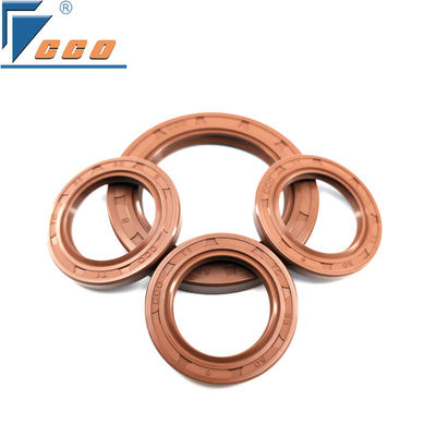 Skeleton Metal Hydraulic Oil Seal Brown FKM Rubber Seals tahan terhadap keausan